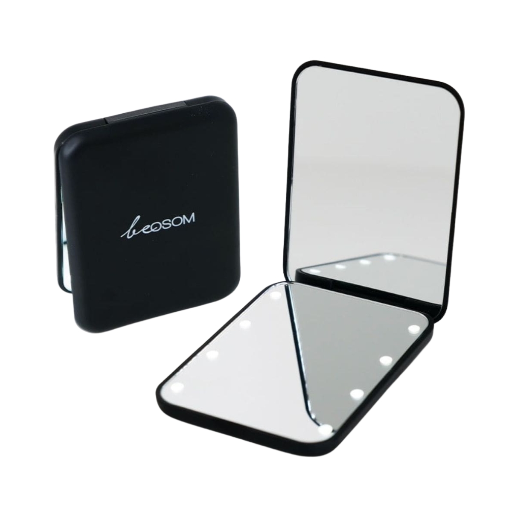 Kompaktinis veidrodėlis su apšvietimu Be Osom BEOSOML2307MR, veikia su baterijomis