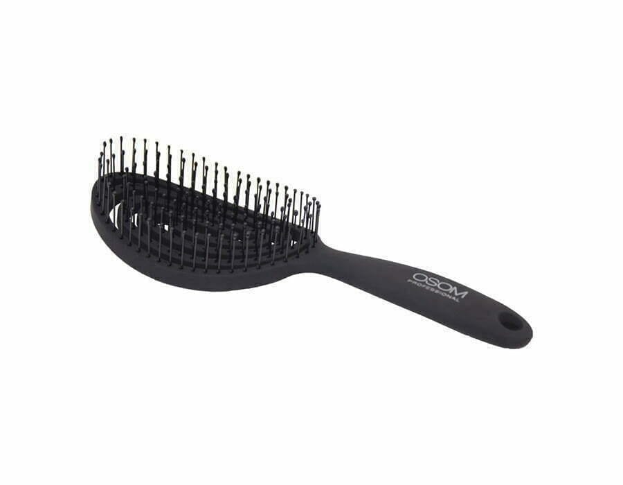 OSOM Professional šepetys plaukams OSOM99572, lenktas, ovalus, su nailono spygliukais