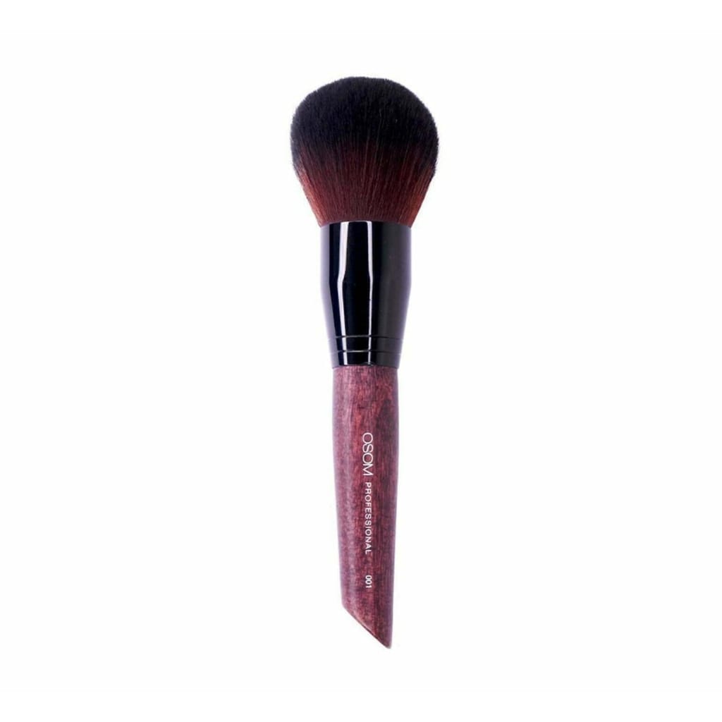 OSOM Professional makiažo šepetėlis pudrai Big powder brush OSOMCB001, didelis, tinka biriai, presuotai, kompaktinei pudrai, sintetinio plauko šereliai.