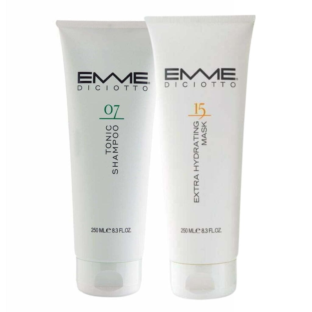 Emmediciotto tonizuojančio šampūno Nr.07 ir stipraus poveikio drėkinamosios kaukės Nr.15 rinkinys