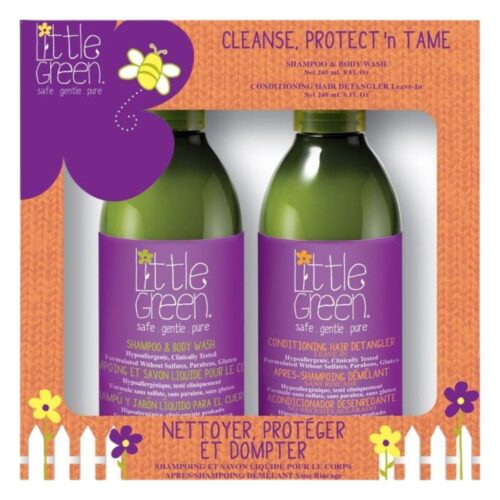 Little Green rinkinys plaukų priežiūrai vaikams Cleanse, Protect and Tame LGKCPT19