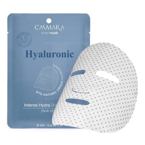 Casmara drėkinamoji veido kaukė Intense Hydra Booster Sheet Mask Hyaluronic CASA75003, su granatų ekstraktu ir hialurono rūgštimi, magnetinė technologija