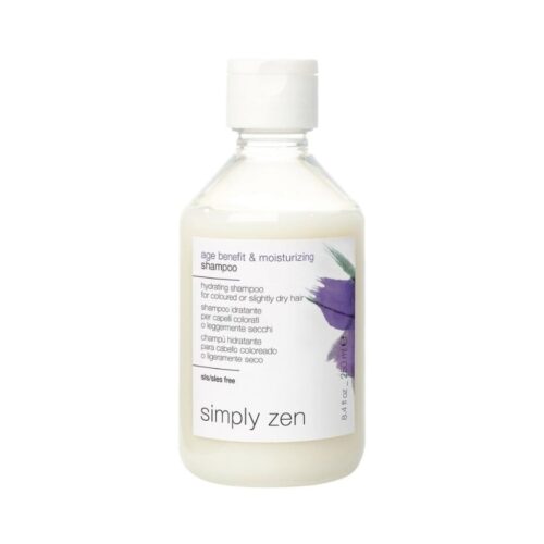 Simply Zen drėkinamasis šampūnas apysausiems plaukams AGE BENEFIT & MOISTURIZING SHAMPOO, 250ml