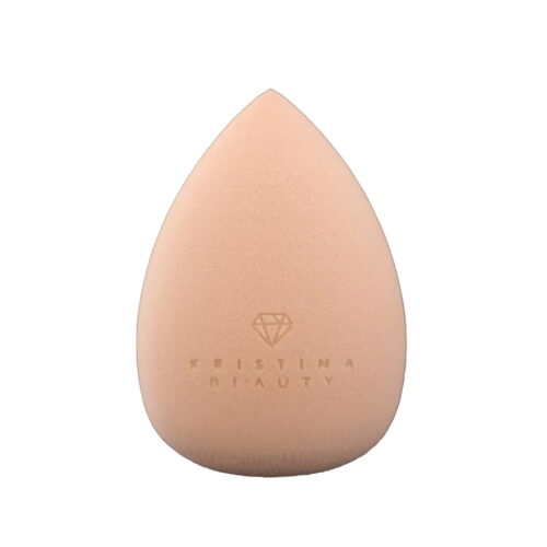 Kristina Beauty makiažo kempinėlė Peach - persikinės spalvos - su logotipu