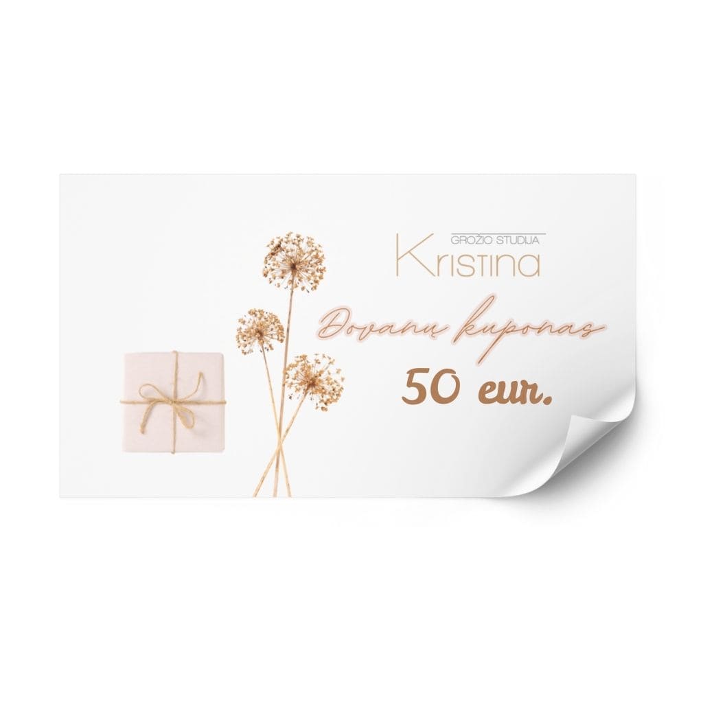 Elektroninis dovanų kuponas 50€ Grožio studija Kristina