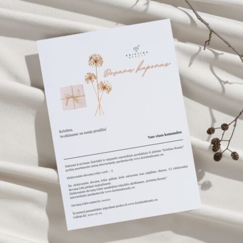 Elektroninis dovanų kuponas 30€ Kristina Beauty