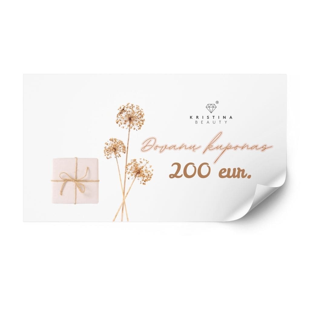 Elektroninis dovanų kuponas 200eur Kristina Beauty