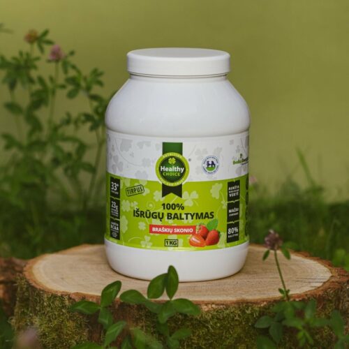 Healthy Choice 100% išrūgų baltymai, braškių skonio, 1kg