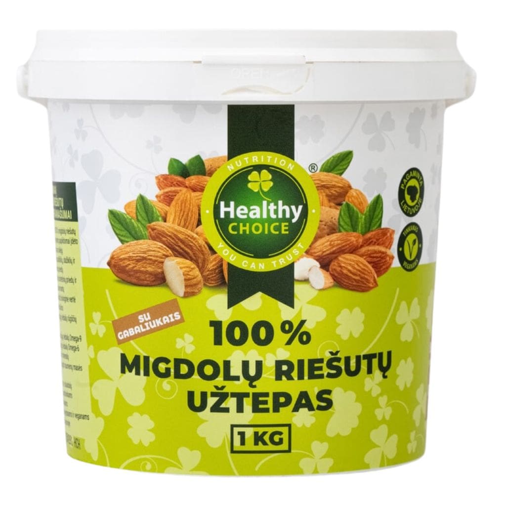 Healthy Choice migdolų riešutų užtepas su gabaliukais, 1kg