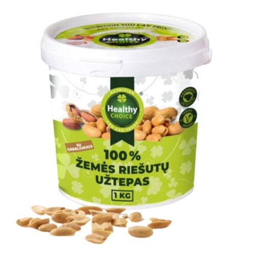 Healthy Choice žemės riešutų užtepas su gabaliukais, 1kg