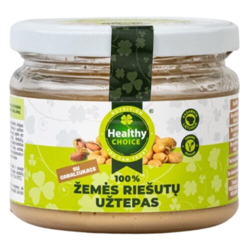 Healthy Choice žemės riešutų užtepas su gabaliukais, 250g