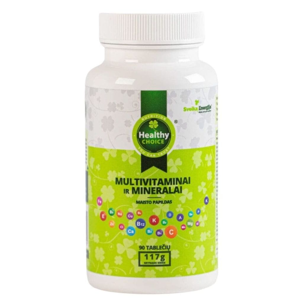 Multivitaminai ir mineralai „Healthy Choice“ 90 tablečių