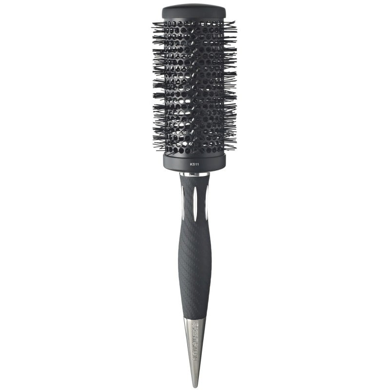 Keramikinis plaukų šepetys Kent Salon Curling, Straightening & Speed Styling Brush KS11, apvalus, 4,4 cm skersmens