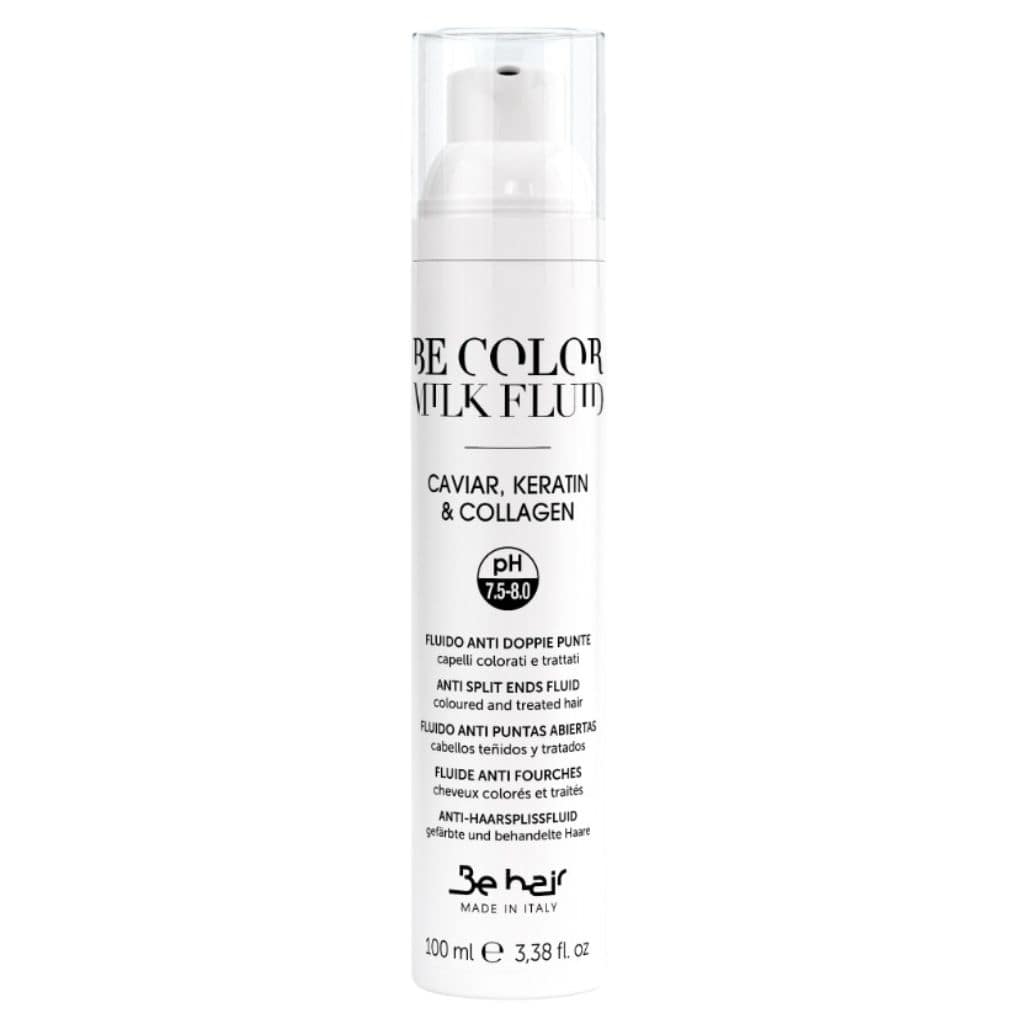 Be hair nenuskalaujamas fluidas dažytiems, pažeistiems plaukams MILK FLUID BE COLOR 3C COMPLEX (pH-7,5-8), 100ml
