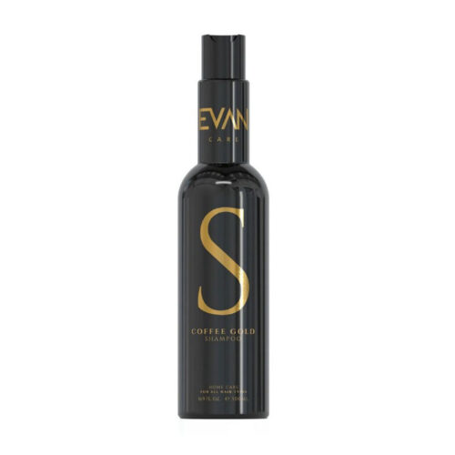 Šampūnas plaukams EVAN Care Coffee Gold Shampoo EVAN20005, visų tipų plaukams, stabdo plaukų slinkimą, be sulfatų ir parabenų, 500 ml