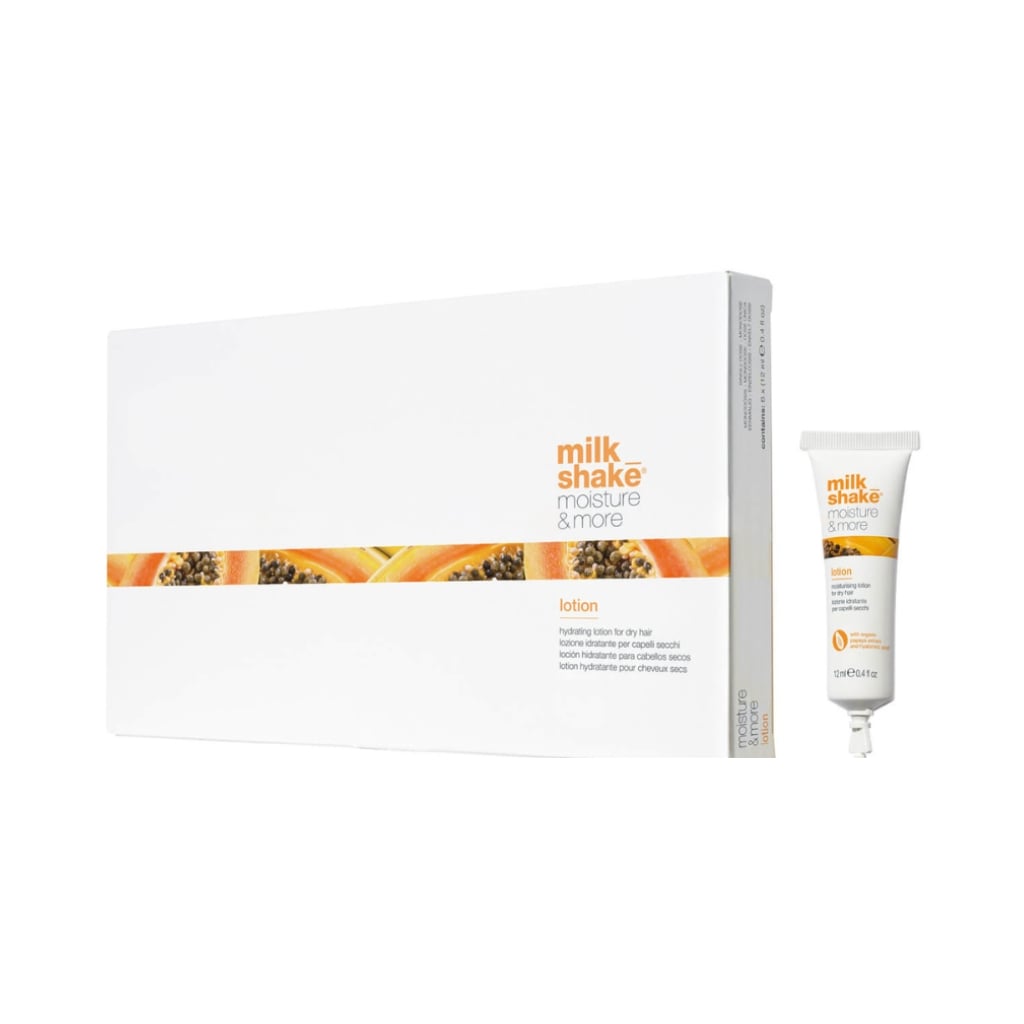 Milk Shake drėkinamasis losjonas sausiems plaukams MOISTURE AND MORE, 6x12ml