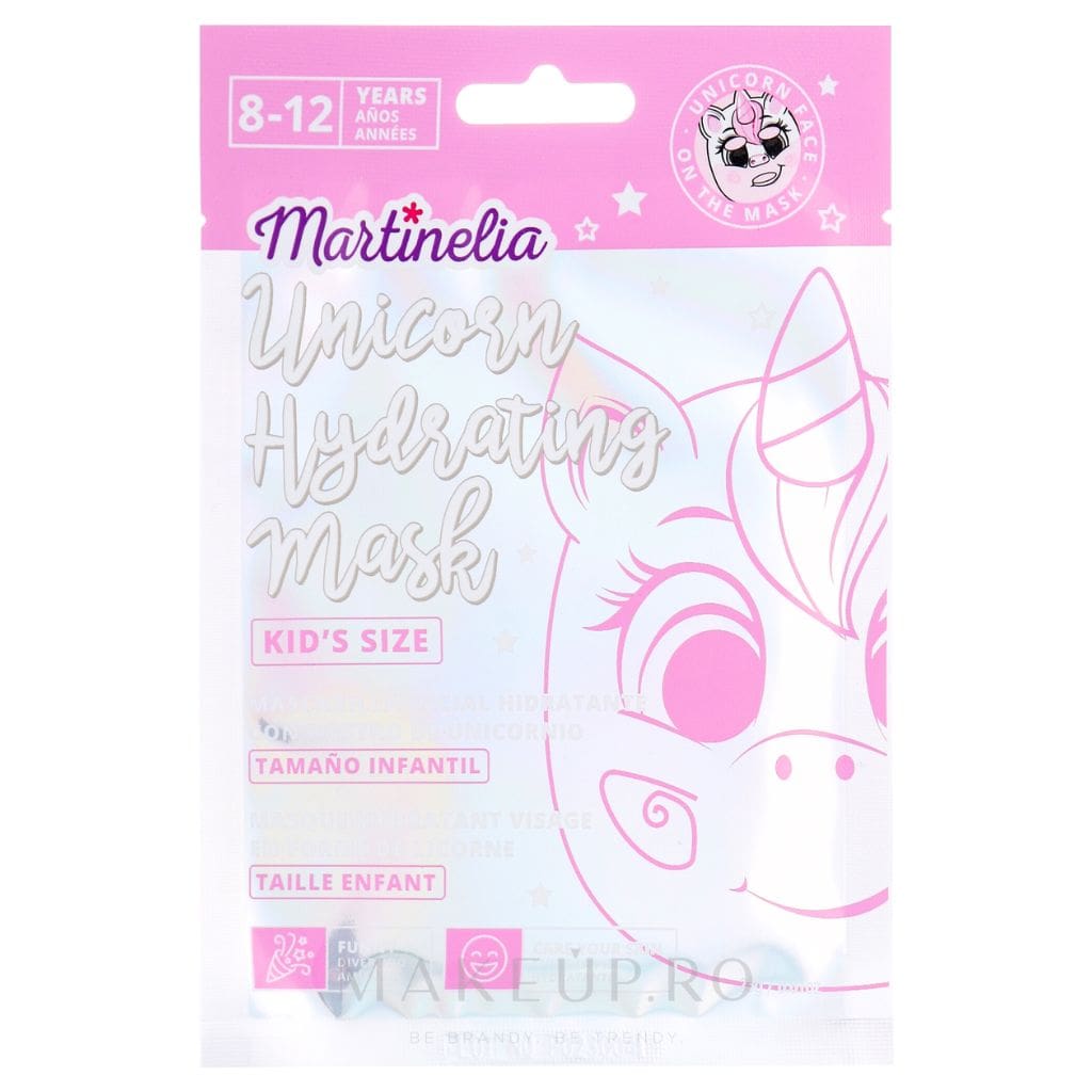 MARTINELIA drėkinamoji lakštinė veido kaukė Vienaragis, 23 g-min MARTINELIA drėkinamoji lakštinė veido kaukė Vienaragis, 23 g