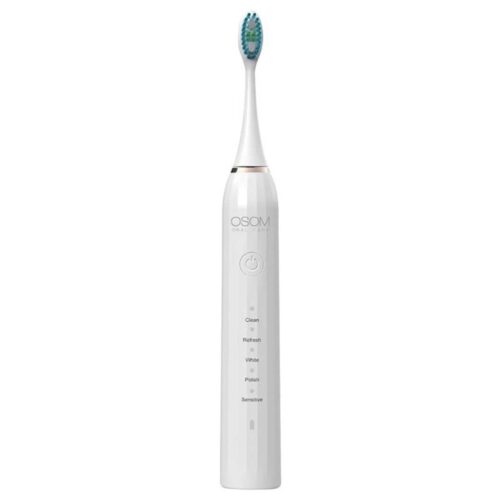 OSOM Oral Care įkraunamas, elektrinis, garsinis dantų šepetėlis Toothbrush White OSOMORALM1WH, baltos spalvos