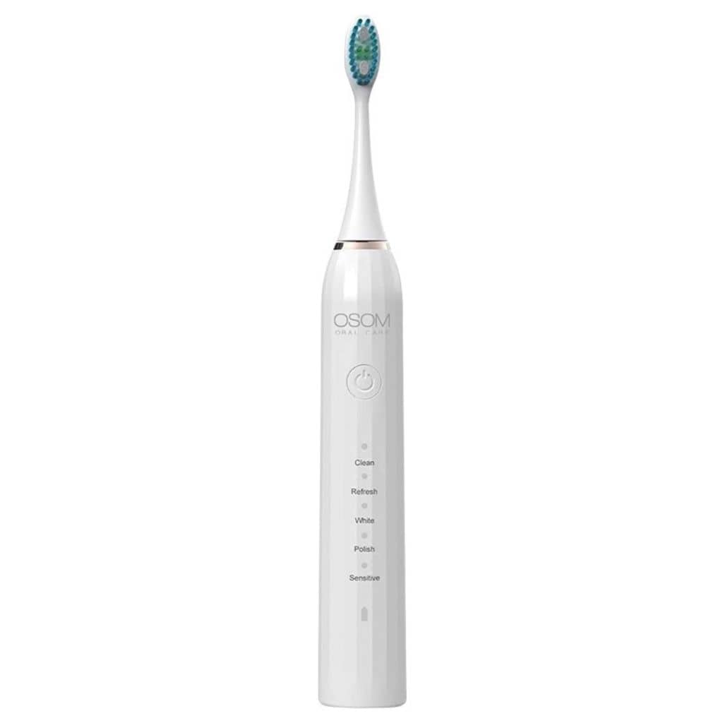 OSOM Oral Care įkraunamas, elektrinis, garsinis dantų šepetėlis Toothbrush White OSOMORALM1WH, baltos spalvos