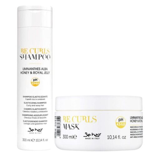 Be hair rinkinys banguotiems pažeistiems, elastingumą praradusiems plaukams BE CURL