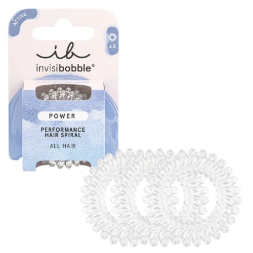 Invisibobble Power gumytės plaukams Crystal Clear, IB-PO-PA-3-1001, 3vnt