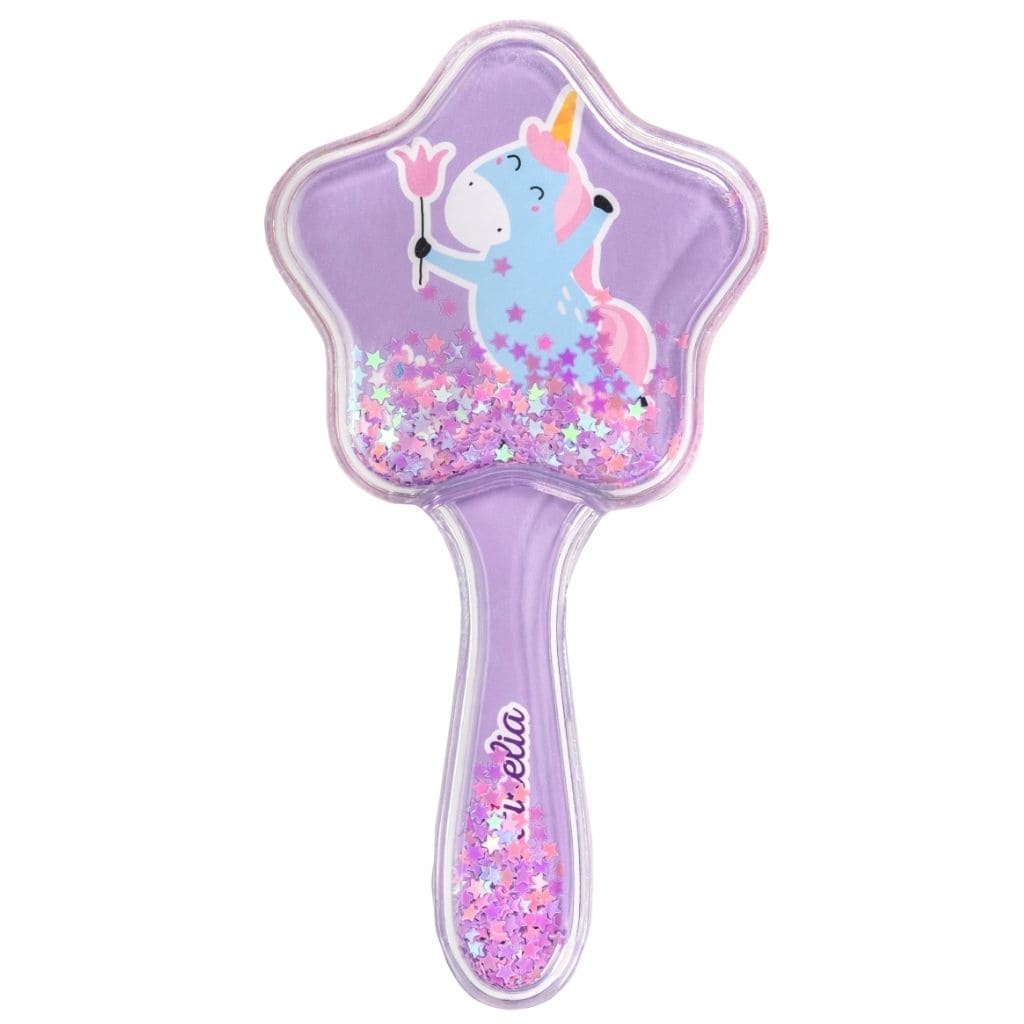 MARTINELIA plaukų šepetys su žvaigždutėmis Unicorn, violetinės spalvos