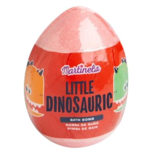 MARTINELIA vonios burbulas kiaušinio formos su siurprizu viduje Little Dinosauric, braškių kvapo, 100g