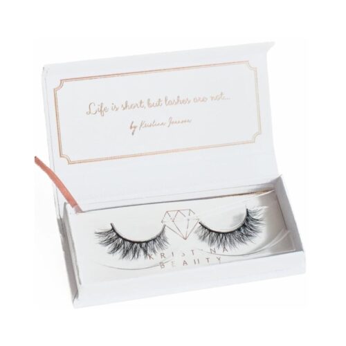 Kristina Beauty vientisos, rankų darbo, natūralaus plauko, priklijuojamos blakstienos Nr. 01 (klijų pakuotėje nėra)