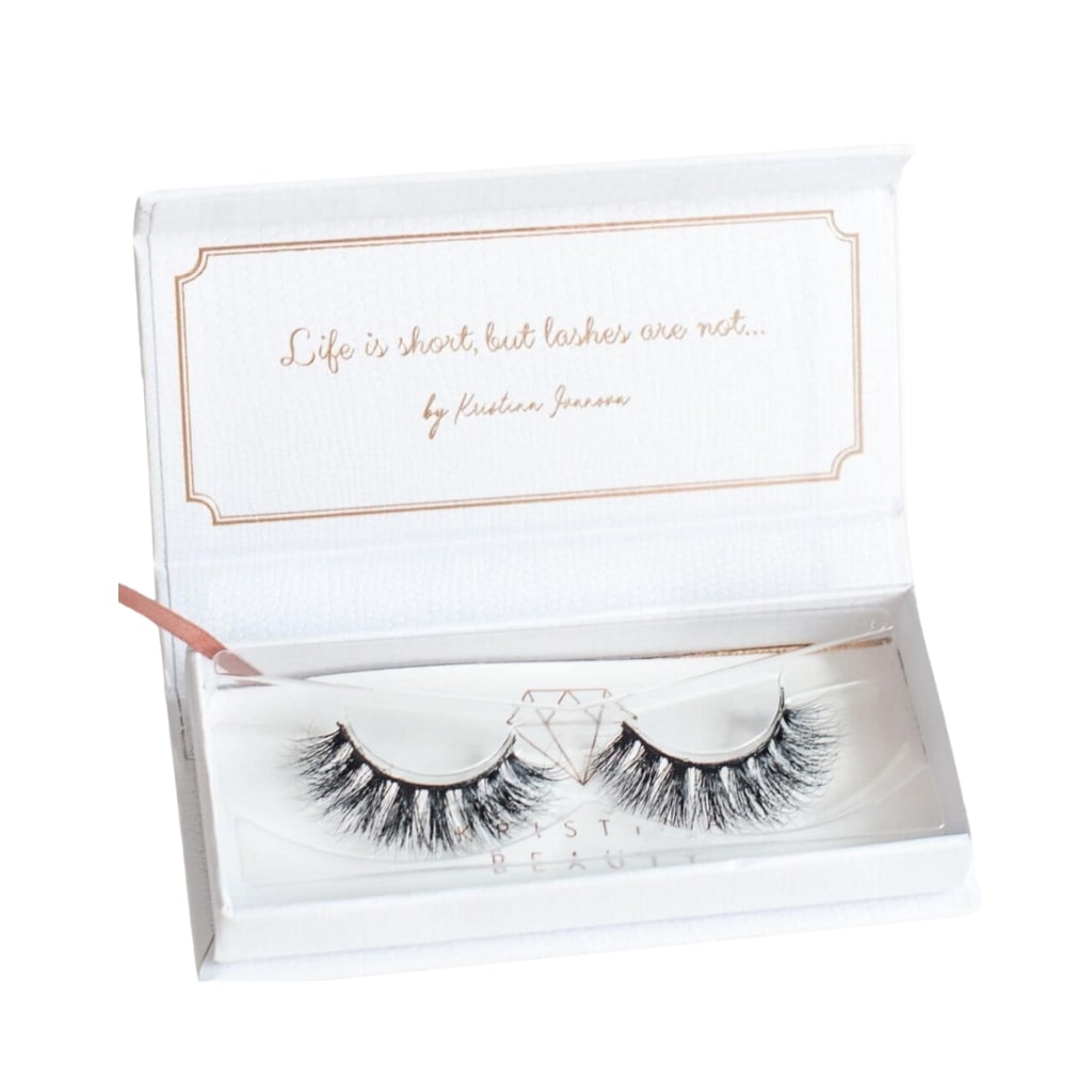 Kristina Beauty vientisos, rankų darbo, natūralaus plauko, priklijuojamos blakstienos Nr. 03 (klijų pakuotėje nėra)