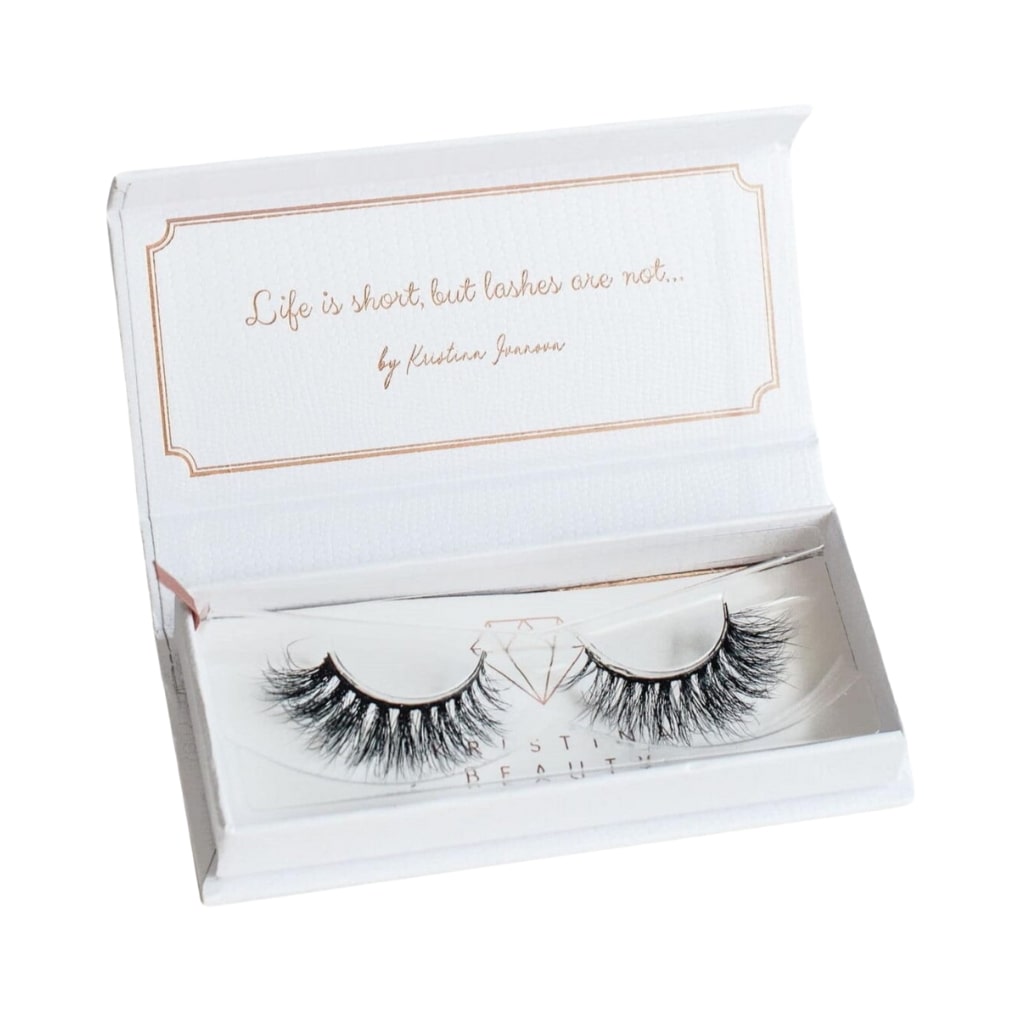 Kristina Beauty vientisos, rankų darbo, natūralaus plauko, priklijuojamos blakstienos Nr. 04 (klijų pakuotėje nėra)