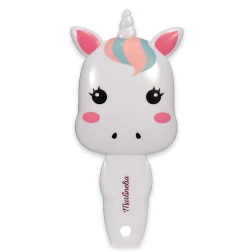 MARTINELIA plaukų šepetys vienaragis, baltos spalvos