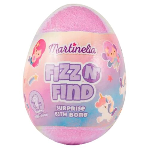 MARTINELIA vonios burbulas kiaušinio formos su siurprizu viduje FIZZ N' FIND, Candy, 100g
