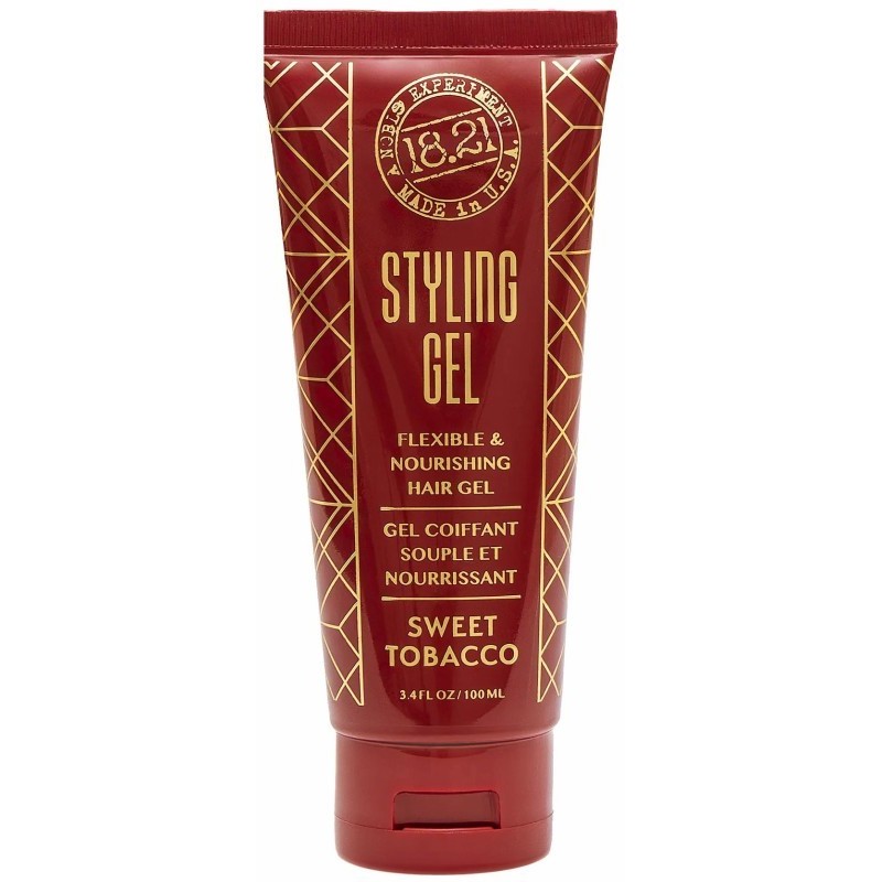 18.21 Man Made plaukų formavimo gelis plaukams Sweet Tobacco Styling Gel GEL3ST, lanksčios fiksacijos, 100ml