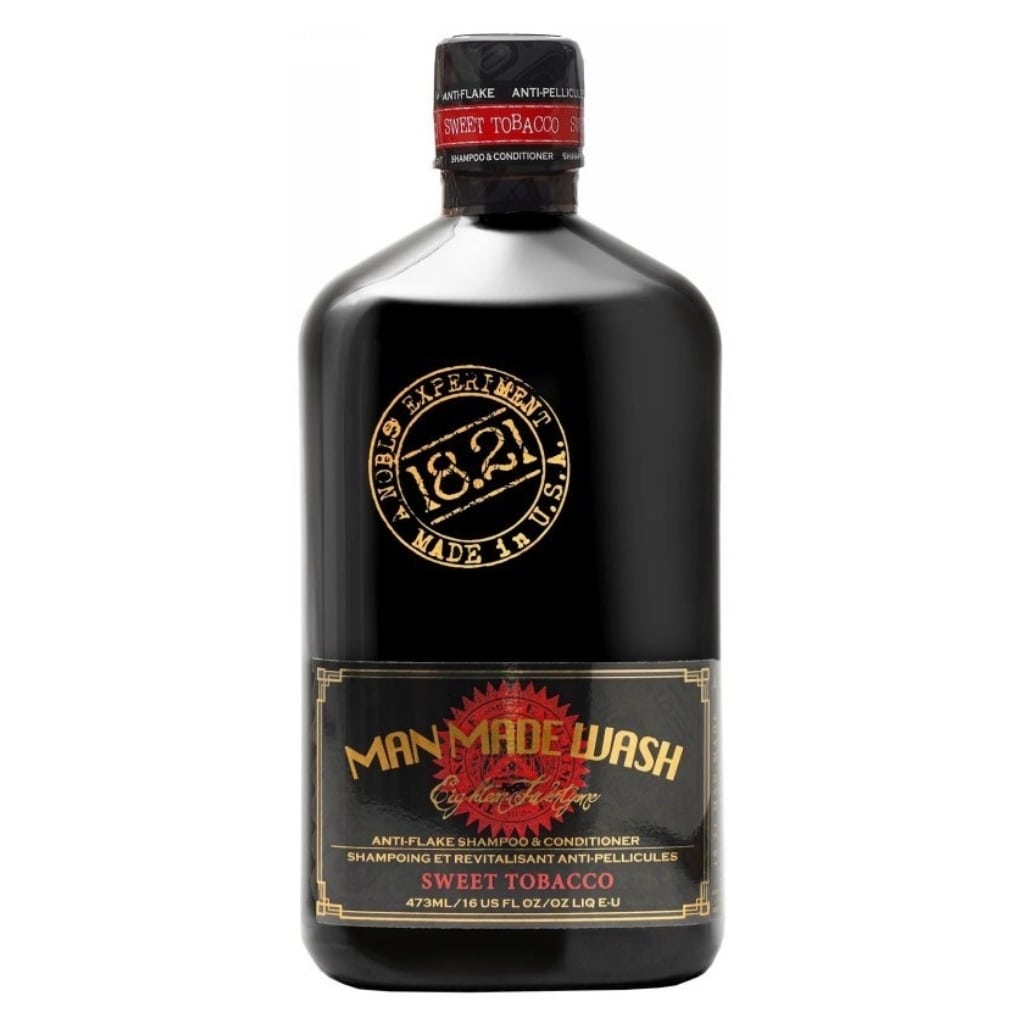 18.21 Man Made daugiafunkcė priemonė vyrams 2in1: valomasis šampūnas ir kondicionierius viename Anti-Flake Sweet Tobacco Shampoo WAF16ST, 473ml