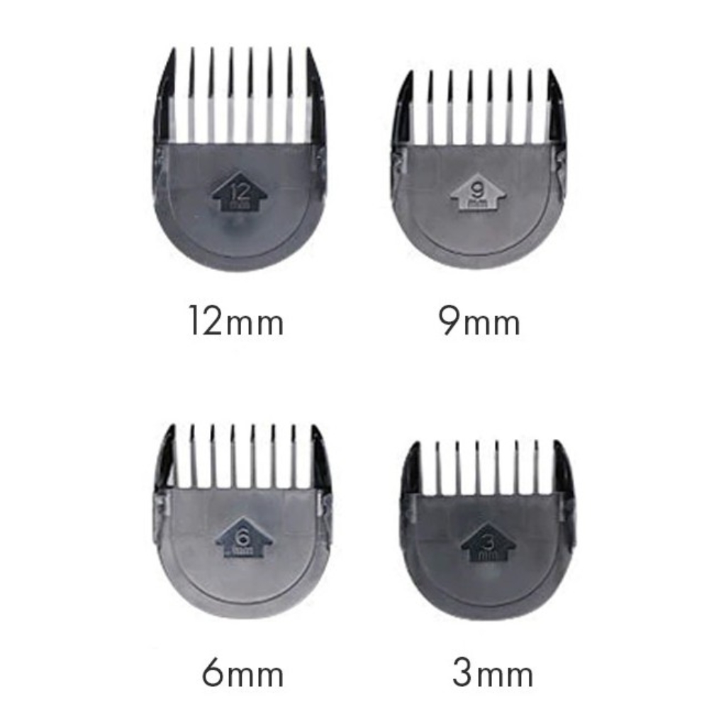 OSOM Professional papildomos šukos kirpimo mašinėlei Hair Clipper P9 Comb HCP9 OSOMPHCP9COMBS, 3mm, 6mm, 9mm, 12mm