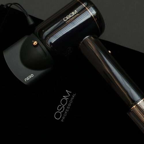 OSOM Professional plaukų džiovintuvas su Nano vandens jonų technologija NERO BLDC Hair Dryer OSOMPF8PR, 1600 W, tamsiai violetinės spalvos