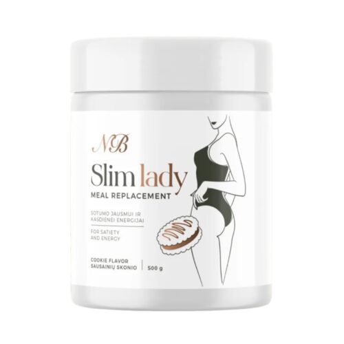 Slim lady sotumo jausmui ir kasdienei energijai palaikyti Meal Replacement, kreminių sausainių skonio, 500g