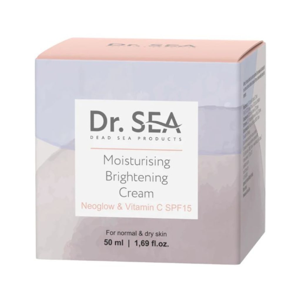DR. SEA drėkinamasis, šviesinamasis kremas veidui su Neoglow kompleksu ir vitaminu C SPF15, 50ml