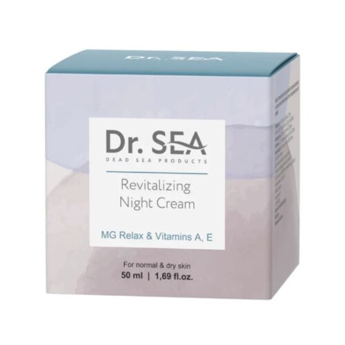 DR. SEA naktinis atstatantis kremas veidui su MG RELAX kompleksu ir vitaminais A, E, 50ml
