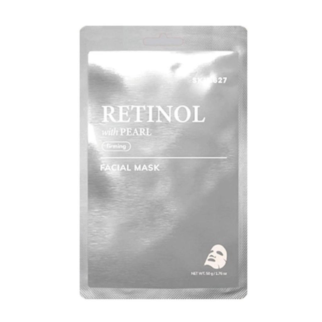 SKIN627 stangrinamoji lakštinė veido kaukė su retinoliu ir perlais, 22ml