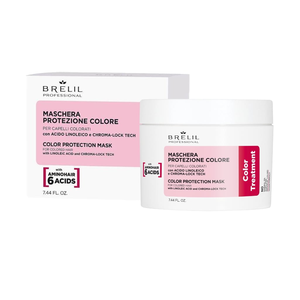 BRELIL profesionali plaukų kaukė, dažytiems plaukams Color Treatment Maschera, 220ml