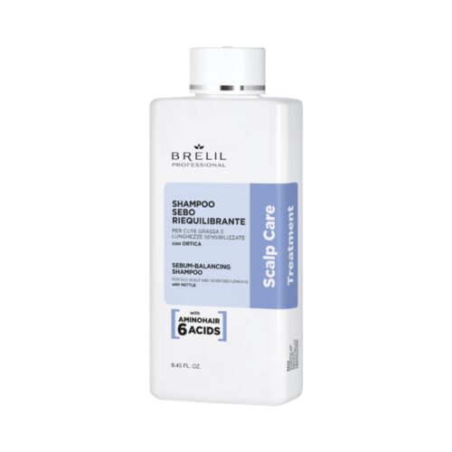 BRELIL šampūnas riebiai galvos odai ir silpniems plaukams SEBUM-BALANCING SHAMPOO, 250ml