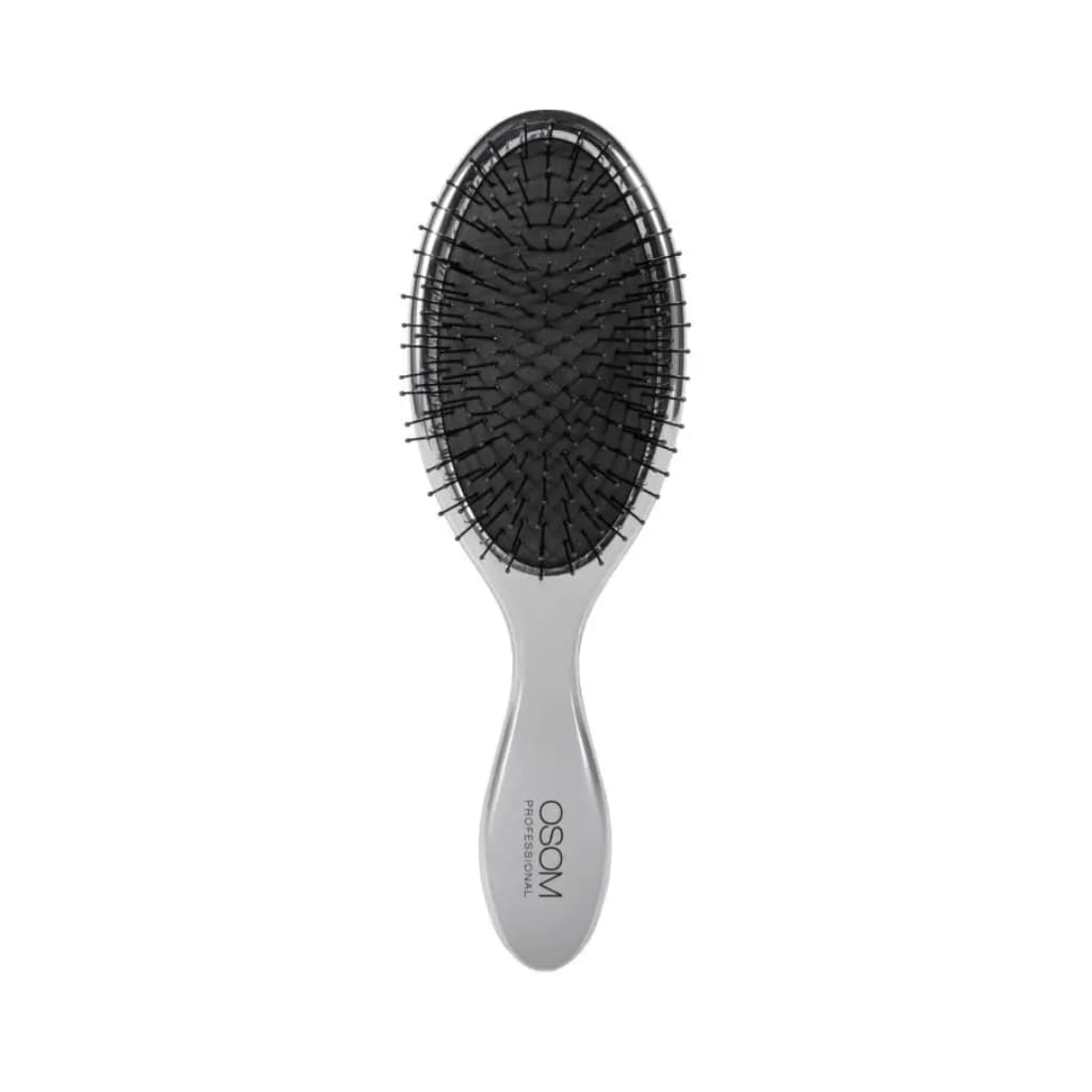 OSOM Professional šepetys plaukams Hair Brush Silver Chrome OSOMP2258, su nailono spygliukais, sidabrinės chromo spalvos