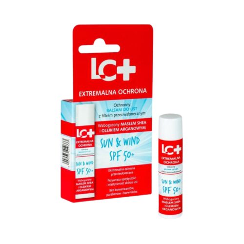LC+ apsauginis lūpų balzamas su argano aliejumi ir taukmedžio sviestu SPF50+ 4,8g