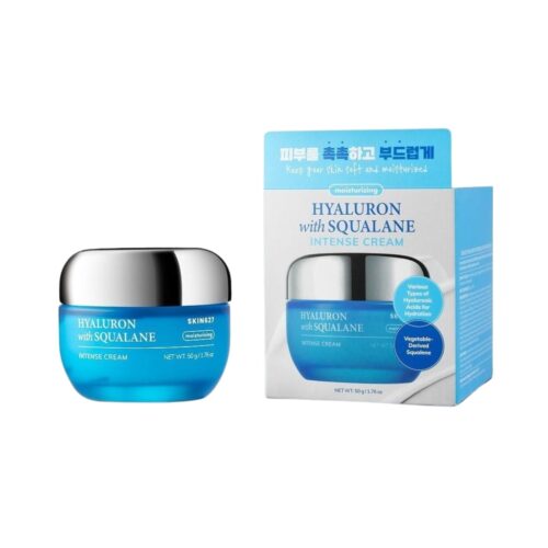 SKIN627 drėkinamasis veido kremas su hialuronu ir skvalanu, 50g