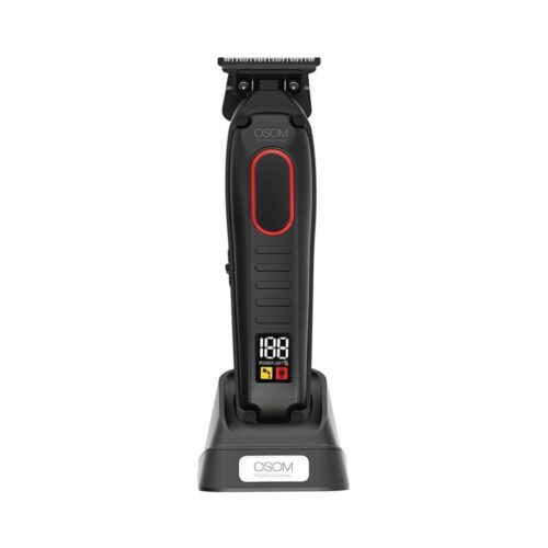 OSOM Professional profesionali plaukų kirpimo-kantavimo mašinėlė-trimeris COMFORT Cordless Hair Trimmer OSOMPI78BL, juodos spalvos