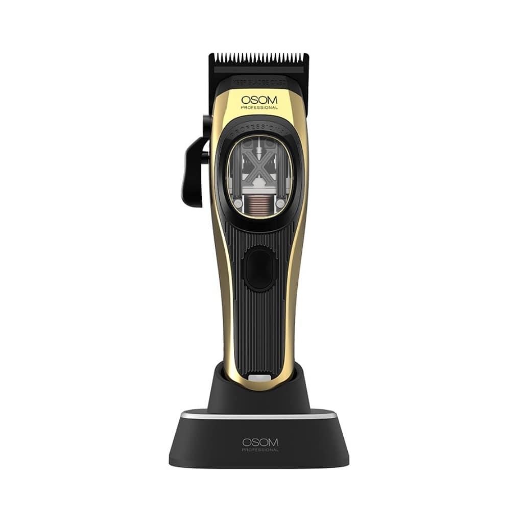 OSOM Professional profesionali plaukų kirpimo mašinėlė PRIME Cordless Hair Clipper OSOMP01GOLD, aukso spalvos