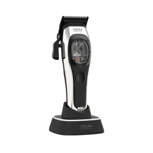 OSOM Professional profesionali plaukų kirpimo mašinėlė PRIME Cordless Hair Clipper OSOMP01SIL, sidabro spalvos