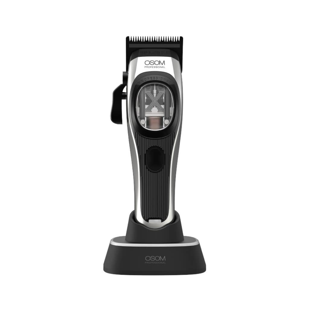 OSOM Professional profesionali plaukų kirpimo mašinėlė PRIME Cordless Hair Clipper OSOMP01SIL, sidabro spalvos