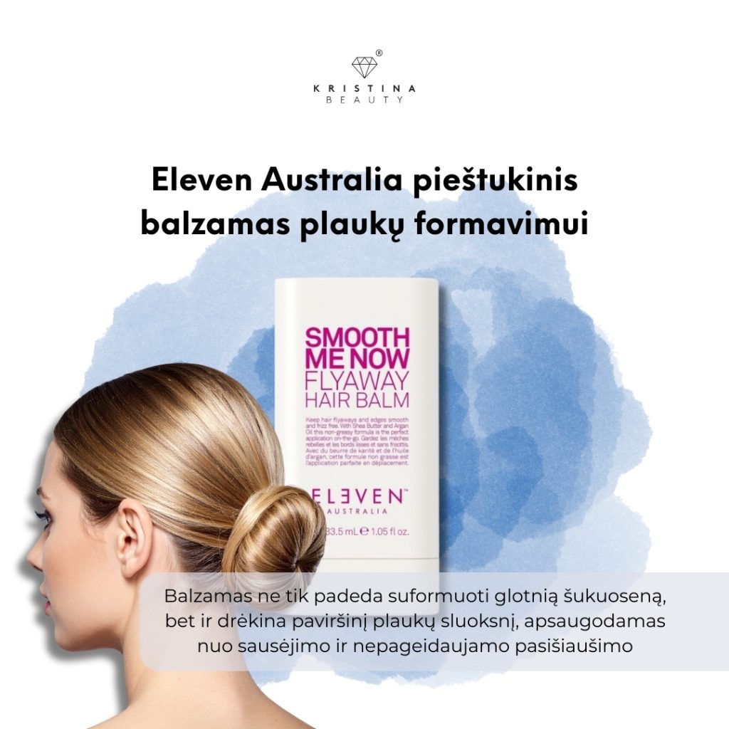 Eleven Australia pieštukinis balzamas plaukų formavimui Smooth Me Now Flyaway Hair Balm ELE218, 50g